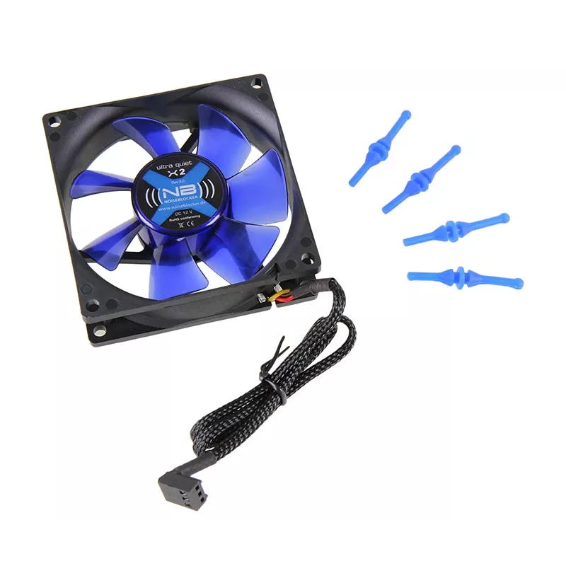 Fan Noiseblocker BlackSilentFan X2 8 cm 1800 RPM 45 m³/h Black
