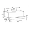 CATA | Hood | TFB-5160 X | Telescopic | Energy efficiency class C | Width 59.5 cm | 300 m³/h | Mechanical | CSLED | Stainless steel