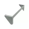 19 Accessories Wall bracket 2U W490 / D98mm light grey SMW series