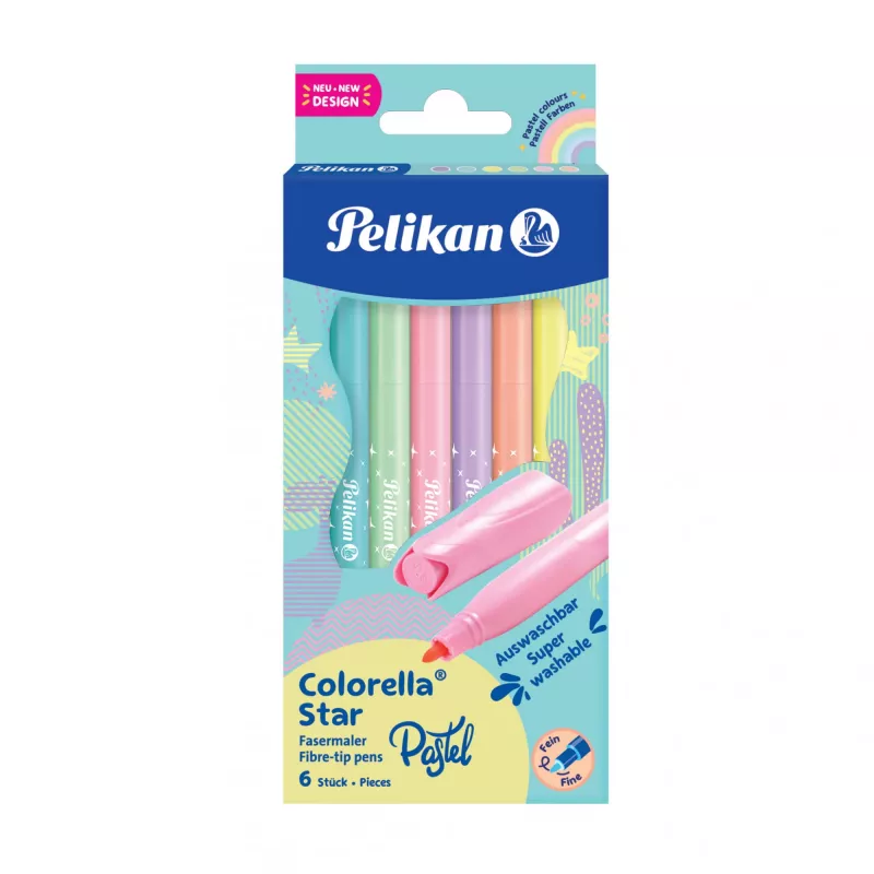 Felt pen Pelikan 822282 Fine Assorted colours 6 pc(s)