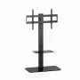 Floor TV stand GEMBIRD TVS-86ST-01 for 43–86 inch TVs, black, tempered glass base, VESA 100x100–600x400, max 60 kg