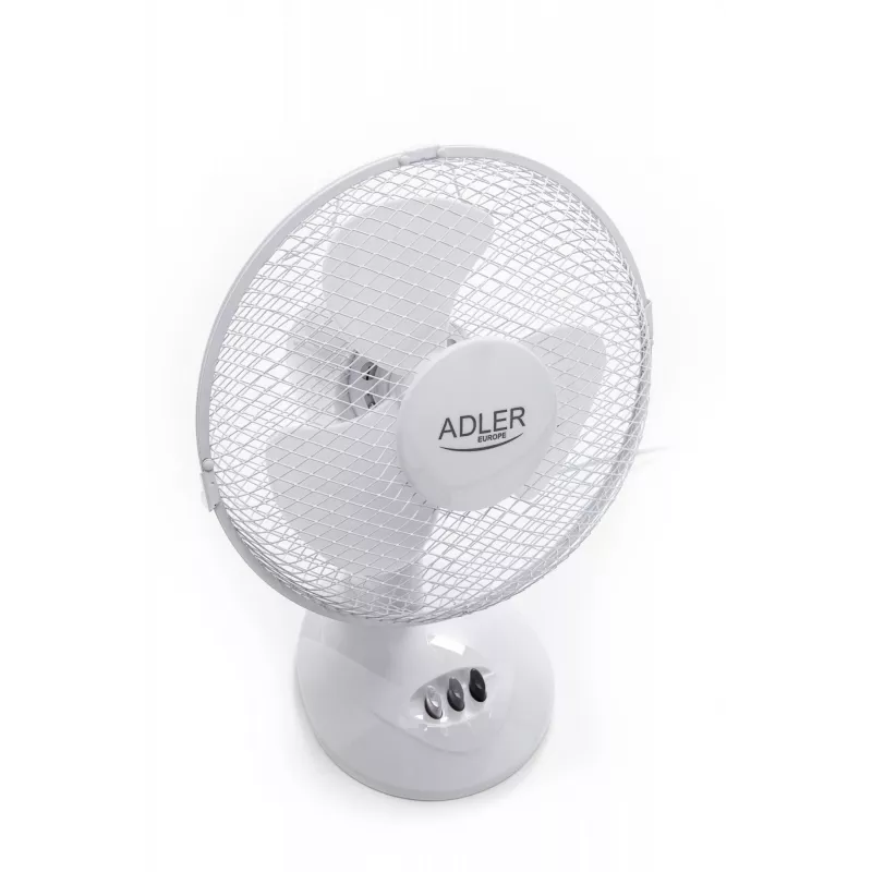 Adler | AD 7302 | Desk Fan | White | Diameter 23 cm | Number of speeds 2 | Oscillation | 60 W | No