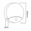 Wall LED lamp MACLEAN MCE357W with IR motion sensor, white, outdoor/indoor