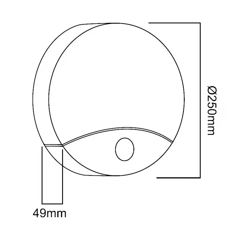 Wall LED lamp MACLEAN MCE357W with IR motion sensor, white, outdoor/indoor