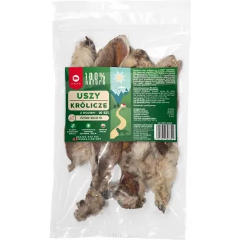 Dog treats MACED Rabbit ears with hair, pack of 10 — natural chew snack for dogs, adult, dental care
