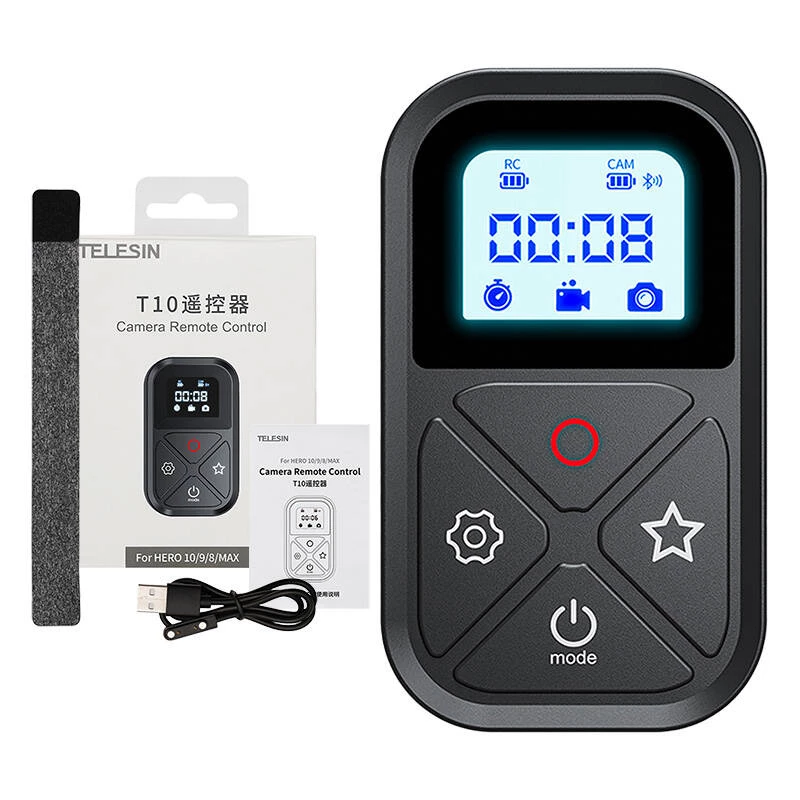 Remote Control Telesin GP-RMT-T10 for GoPro Hero 13/12/11/10/9/8 MAX — Wireless range (unspecified)