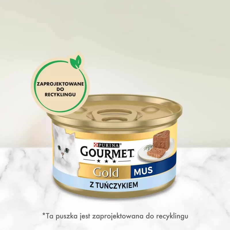 Purina Gourmet Gold Mousse with Tuna wet cat food, 85 g