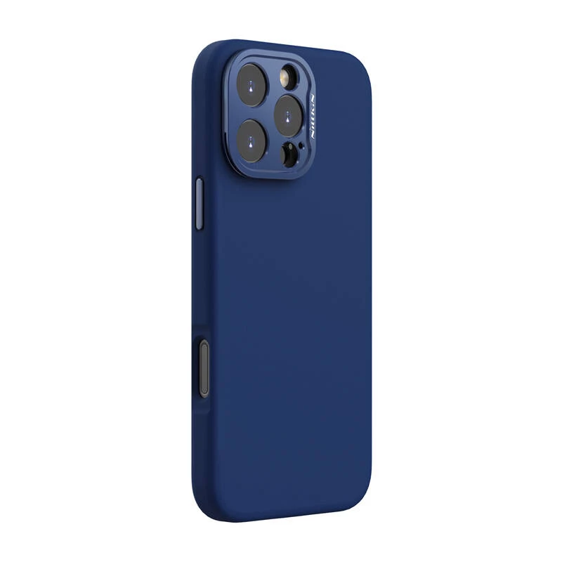 Protective Magnetic Case Nillkin LensWing for Apple iPhone 16 Pro Max — Blue, MagSafe-compatible, raised camera rim
