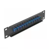 Fiber Optic Patch Panel DeLOCK 10 inch 12 Port SC Simplex blue 1U black