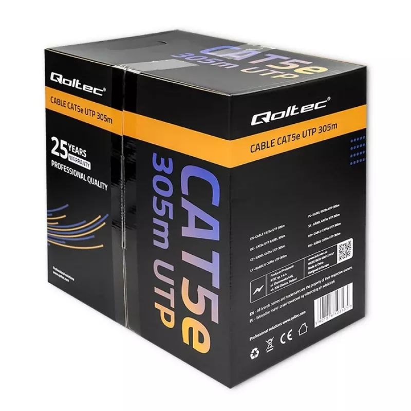 Qoltec Patchcord UTP cable CAT5E, 305m
