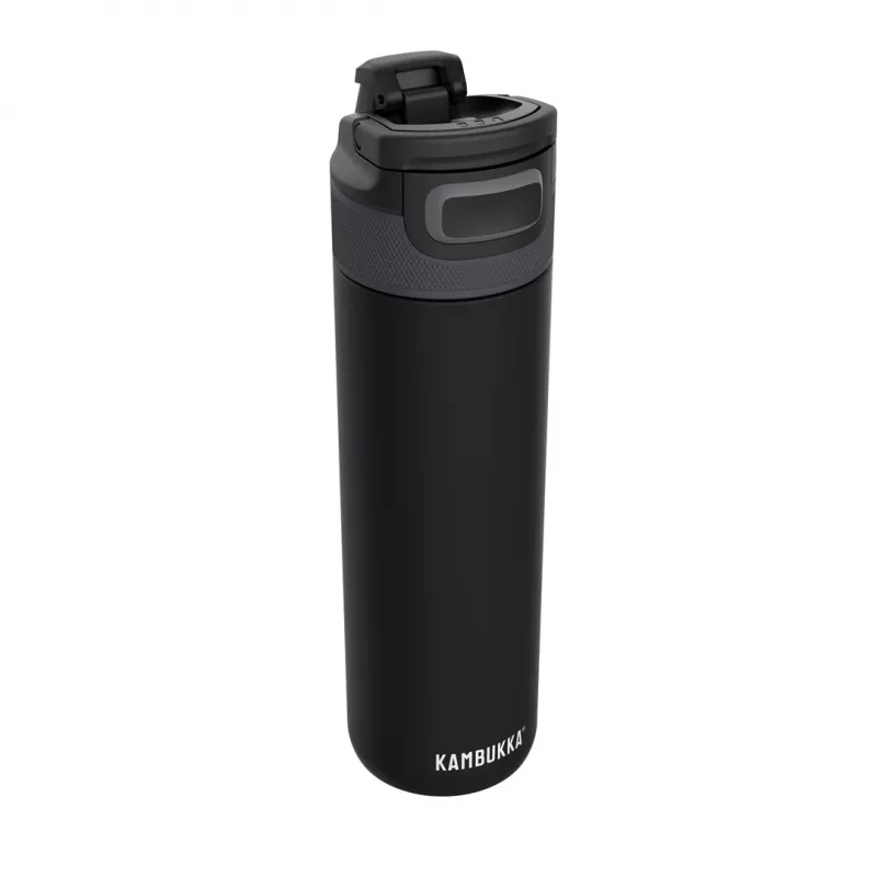 Insulated water bottle Kambukka ELTON 600 ml — Black, double-wall stainless steel, vacuum insulated, leakproof