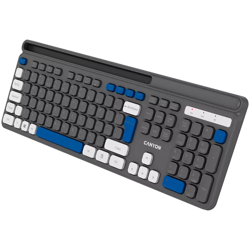 Wireless keyboard CANYON HKB-W03 Grey — compact design, AAA battery powered, model CNS-HKBW03DG