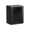 NETRACK 019-150-645-022 wall/hanging cabinet 19inch 15U/450 mm glass door black remov. side pan.