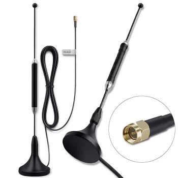 External 4G LTE antenna QOLTEC 5 dBi 600–2700 MHz SMA connector 3 m cable