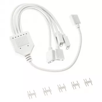 ARGB splitter cable Kolink PGW-AC-KOL-157 30 cm white for 3-pin 5V ARGB headers