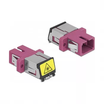 Optical Fiber Coupler DeLOCK 86891 SC Simplex Female to SC Simplex Female Multi-mode Violet