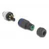 DeLOCK M12 Connector A-coded 8 pin male screw connection