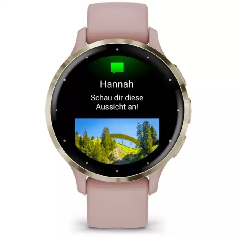 Garmin Venu 3S 3.05 cm (1.2) AMOLED 41 mm Digital 390 x 390 pixels Touchscreen Gold, Rose Wi-Fi GPS (satellite)