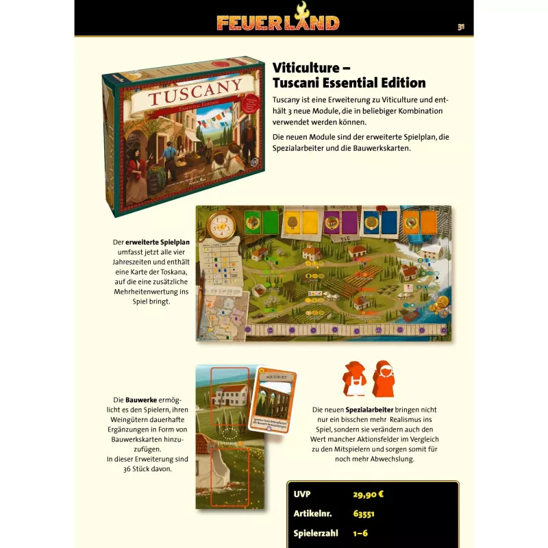 Viticulture: Tuscany Essential Edition, Board Game Expansion