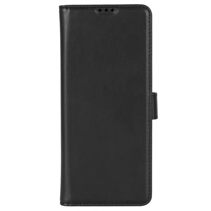 Phone wallet Krusell for Apple iPhone 12 Pro Max — black, folio case with card pocket