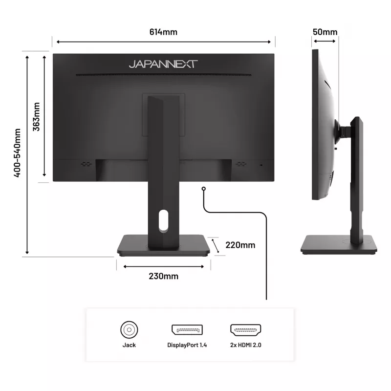 JAPANNEXT JN-27IPS4FLWQHDR-HSP 16 9 HDMI/DP WQHD - Flat Screen (TFT/LCD)