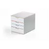 Durable VARICOLOR MIX 4 Plastic Drawer Unit Grey 4 Drawers