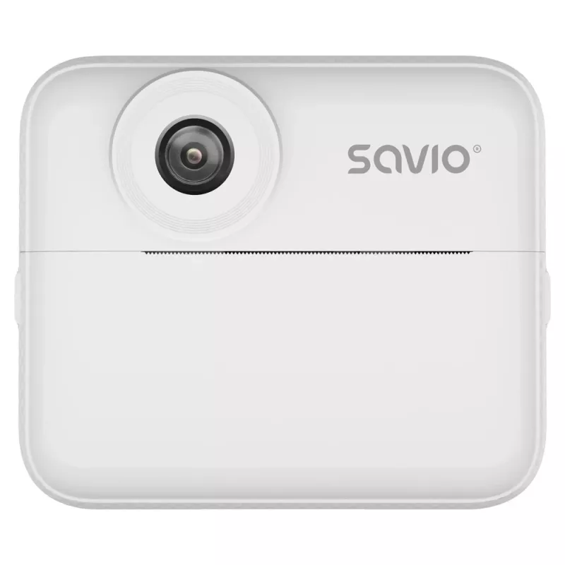 Instant print camera SAVIO AN-01 for kids, white, 2.4 inch LCD, MicroSDHC up to 32 GB, USB-C, 1200 mAh battery, no built-in flash