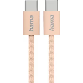 Hama Fabric USB cable USB 2.0 1 m USB C Orange