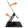 Laptop stand MEDIA-TECH MT2662 — adjustable height, foldable aluminium for 10–17 inch laptops