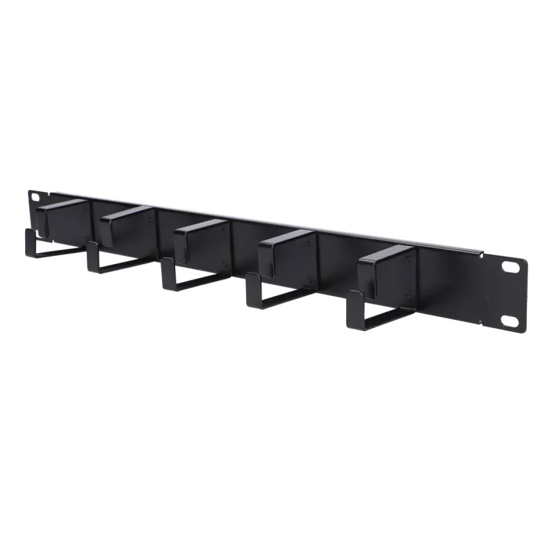 Cable management panel Extralink 6001 — steel housing, black