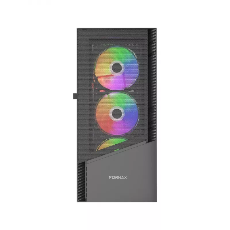 PC Case GEMBIRD Fornax 4300 Midi Tower ATX, tempered glass, 2x3.5 inch bays, 3x2.5 inch bays, ARGB fans support, USB 3.2 Gen1