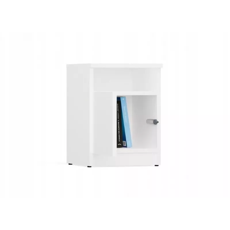 GALAX 30/1D WHITE BEDSIDE TABLE