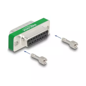 DeLOCK RF/EMI Interference Suppression Filter D-Sub 15 pin male to female low-pass filter capacitive