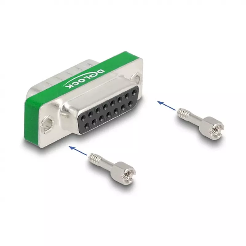 DeLOCK RF/EMI Interference Suppression Filter D-Sub 15 pin male to female low-pass filter capacitive