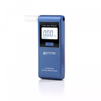 Electrochemical breathalyzer blue
