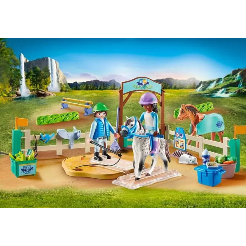 Figures set Horses 71637 Modern riding school