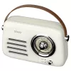 Portable radio SAVIO RS-02 — analog FM tuner, Bluetooth 5.3, USB power, 3 W, white