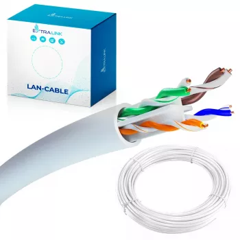 Extralink CAT6 UTP (U/UTP) Indoor Network Cable Twisted Pair, 50M