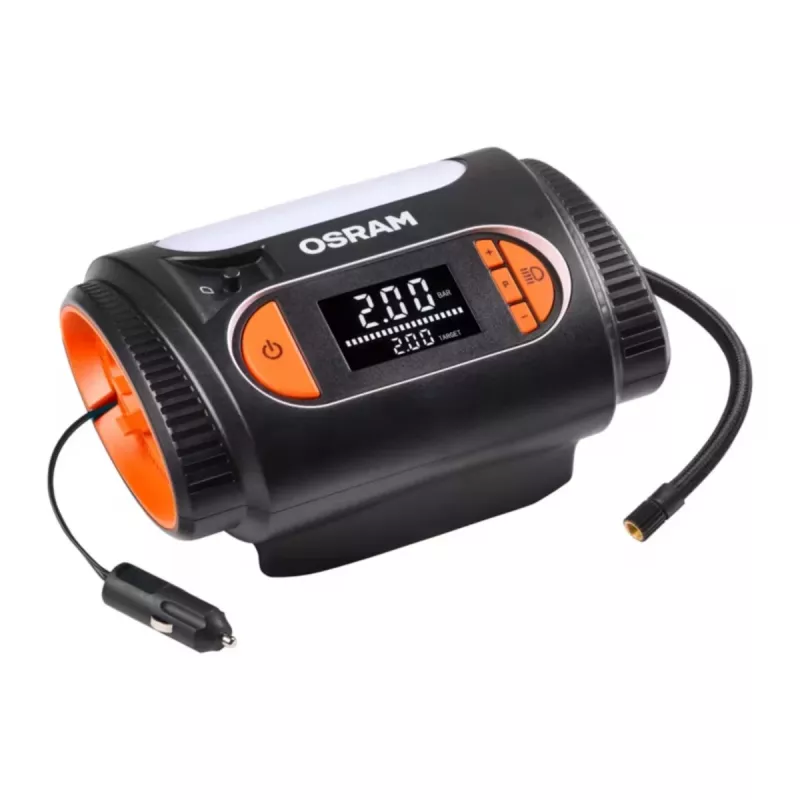 OSRAM TyreInflate 2120 Cordless Rechargeable Tyre Inflator with Digital Pressure Gauge and LED Light