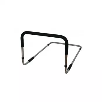 Height-adjustable bed rail for medical bed support