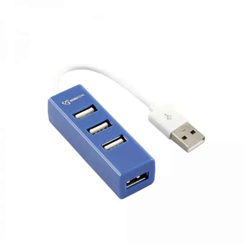 Sbox H-204 USB 4 Ports USB HUB Blueberry Blue