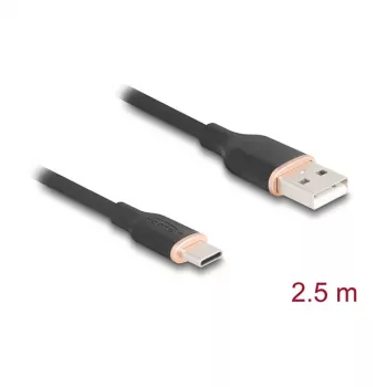 USB Cable DeLOCK 81227 2.5m USB A USB C Black