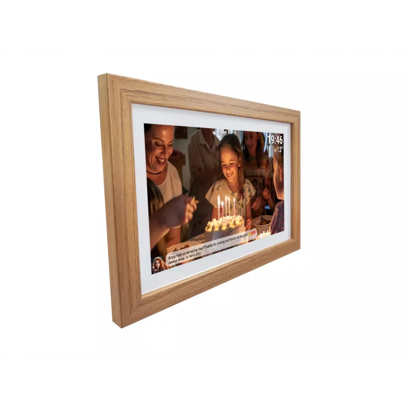 Denver PFF-1543LW digital photo frame Light brown 39.6 cm (15.6) Touchscreen Wi-Fi