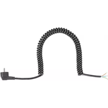 Bachmann spiral cable H05VV-F 3G 1.5mm² L 1.0m black AEH/CEE7/7 - Cable