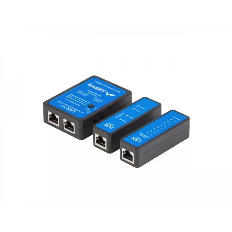 Network Cable Tester Lanberg NT-0404 PoE Tester Black Blue