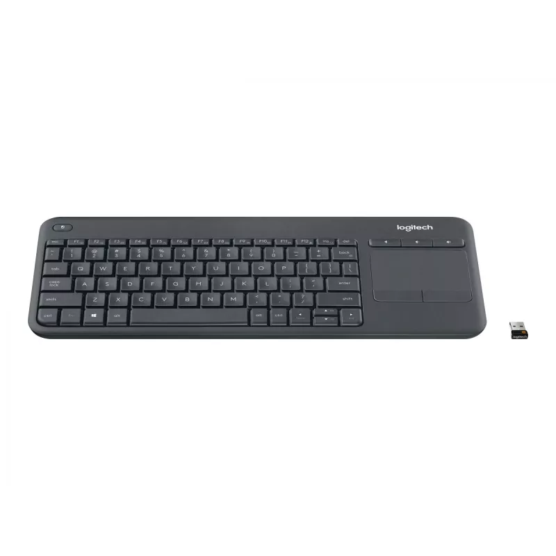 Logitech Wireless Touch Keyboard K400 Plus - Keyboard - wireless - 2.4 GHz - Czech - Black