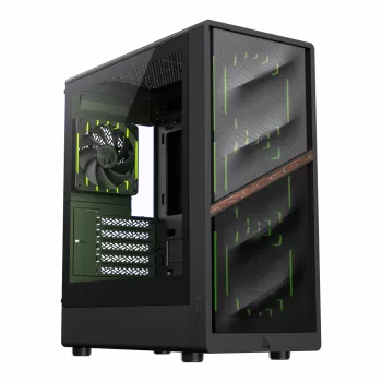 Gamemax Case | AERIS 330 MB | Black | Mini Tower | Power supply included No