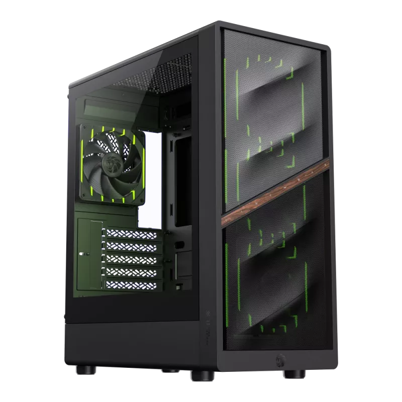Gamemax Case | AERIS 330 MB | Black | Mini Tower | Power supply included No