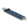 Externes Gehäuse für M.2 für M.2 NVMe PCIe SSD, Laufwerksgehäuse silber, mit USB TypeC und Typ-A Stecker