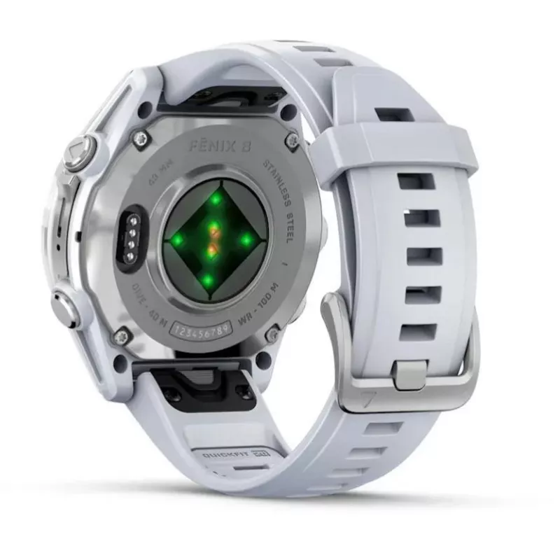 Garmin Fenix 8 3.3 cm (1.3) AMOLED 43 mm Digital 416 x 416 pixels Touchscreen Silver Wi-Fi GPS (satellite)
